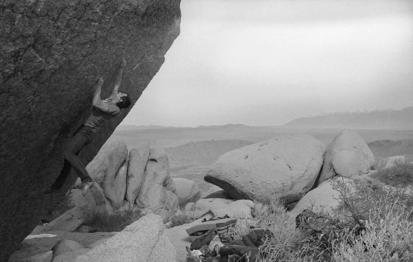 Itai attempting The Swarm (V13/14). Photo credit: Jason Morgan