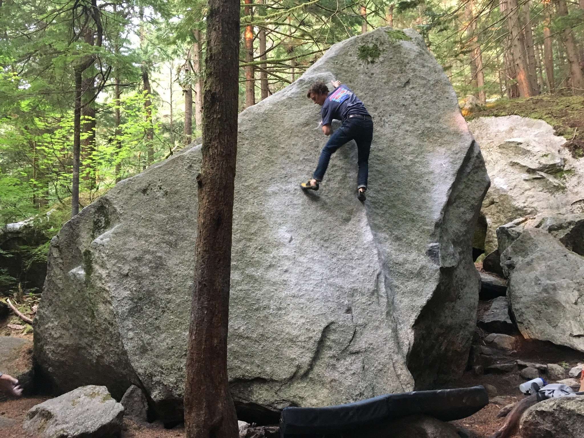 Cody getting reacquainted with Squamish slab...